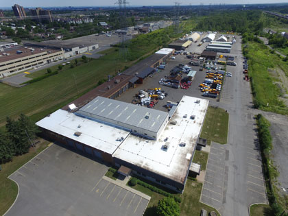 Aerial view of Godfrey roofing. Ottawa's roofing experts.