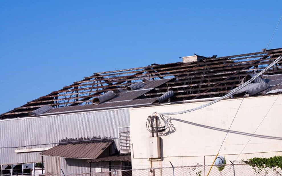 Commercial Property getting new roof.