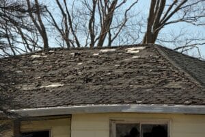 Roof needs repair. Aging Roof. Residential Roof In Desperate Need Of Repair Or Replacement.