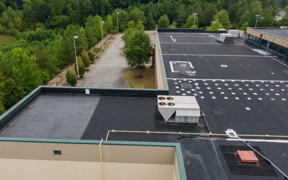 Commercial Roofing. Commercial Roof Inspection By Drone.
