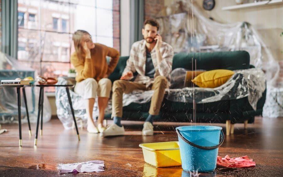 Roof Leak. Roof Is Leaking At Home ,Water dripping.