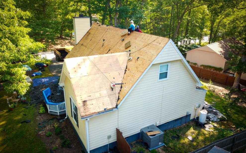 Roof Contractors in Ottawa. Residential Roofing Photos Drone view.