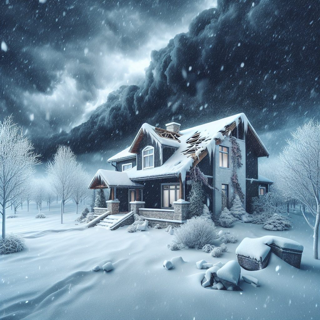 Understanding Your Roof’s Warranty & Winter Damage Coverage. winter storm roof damage.